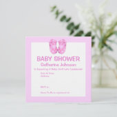 Baby Girl Hinterns Kinderdusche Einladung (Stehend Vorderseite)