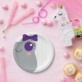 Baby Girl Horned Frog Lila Baby Dusche Pappteller (Party)