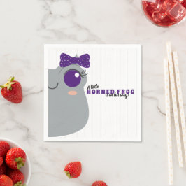 Baby Girl Horned Frog Lila Baby Dusche Serviette