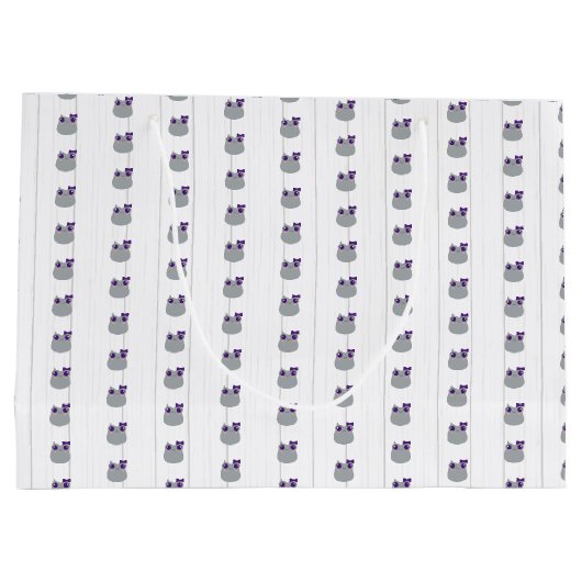 Baby Girl Horned Frog Lila Große Geschenktüte (Rückseite)