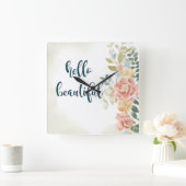 Baby Girl I Quadratische Wanduhr (Zuhause)