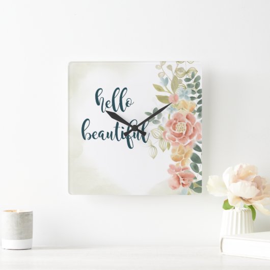 Baby Girl I Quadratische Wanduhr (Zuhause)