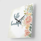 Baby Girl I Quadratische Wanduhr (Winkel)