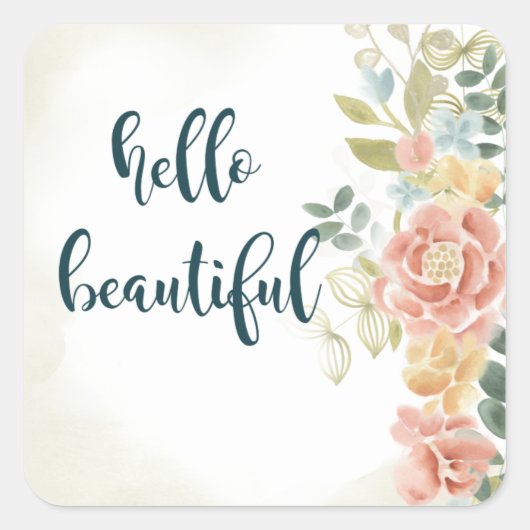 Baby Girl I Quadratischer Aufkleber (Vorderseite)