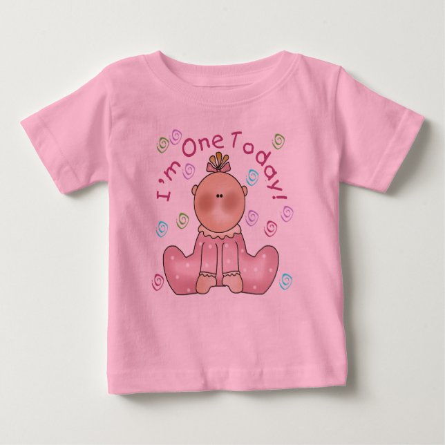 Baby Girl I'm One Baby T-shirt (Vorderseite)