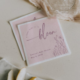 Baby Girl in Bloom - Dusty Pink Baby Dusche Napkin Serviette