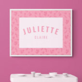 Baby Girl Individuelle Name Print Pink Kinderzimme Poster