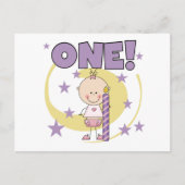 Baby Girl is One Birthday Tshirts and Gifts Postkarte (Vorderseite)