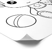 Baby Girl Jumpsuit Coloring Page Poster (Ecke)