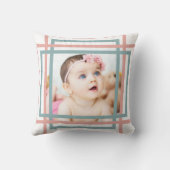 Baby Girl Keepake Foto Birth Stats Kissen (Rückseite)