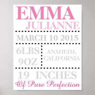 Baby Girl Kinderzimmer 8x10 Print Poster