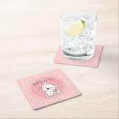 Baby Girl Kitten Pawprints Paper Napkins Rechteckiger Pappuntersetzer (Vor Ort)