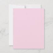 Baby Girl kommt bald Pink Pregnancy Ankündigung (Rückseite)