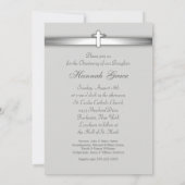 Baby Girl Lace Taufe oder Weihnachtseinladungen Einladung (Rückseite)