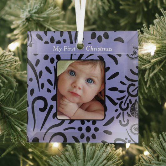 Baby Girl Lavender Tiny T-Shirt Foto Ornament (Insitu)