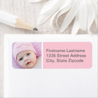 Baby Girl Light Pink Foto Rücksendeadresse