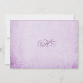 Baby Girl Lila Birth Ankündigung (Rückseite)