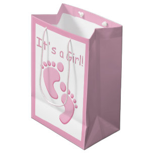 Baby Girl Little Feet Es ist ein Mädchen MGB Mittlere Geschenktüte