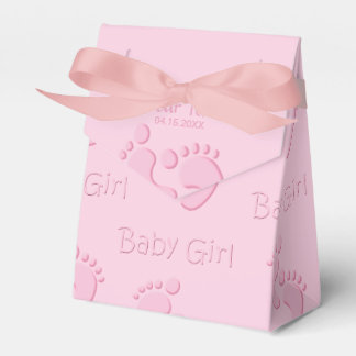 Baby Girl Little Feet Footprint Gastgeschenk Geschenkschachtel
