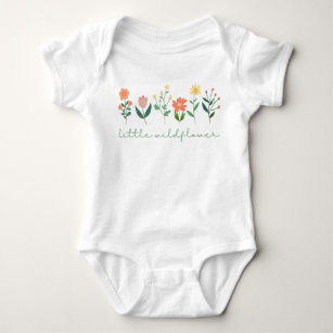 Baby Girl Little Wildblume Floral Baby Bodysuit Baby Strampler