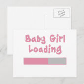 Baby Girl Loading Postkarte (Vorne/Hinten)