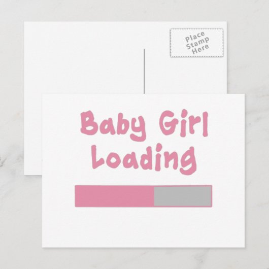 Baby Girl Loading Postkarte (Vorne/Hinten)