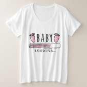 Baby Girl Loading | schwanger Große Größe T-Shirt (Design vorne)