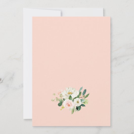 Baby Girl Long Distance Baby Dusche per Mail Einladung (Rückseite)