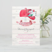 Baby Girl Long Distance Dusche per Mail Einladung (Stehend Vorderseite)