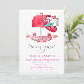 Baby Girl Long Distance Dusche per Mail Einladung (Stehend Vorderseite)