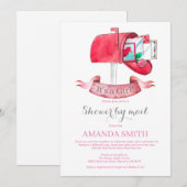 Baby Girl Long Distance Dusche per Mail Einladung (Vorne/Hinten)