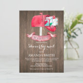 Baby Girl Long Distance Shower by Mail Einladung (Stehend Vorderseite)