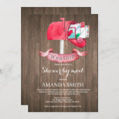 Baby Girl Long Distance Shower by Mail Einladung (Vorne/Hinten)