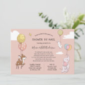 Baby Girl Long Distance Shower by Mail Einladung (Stehend Vorderseite)