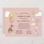 Baby Girl Long Distance Shower by Mail Einladung (Vorne/Hinten)