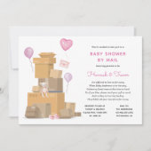 Baby Girl Long Distance Shower by Mail Einladung (Vorderseite)