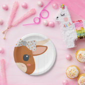 Baby Girl Longhorn Burnt Orange Babydusche Pappteller (Party)