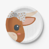 Baby Girl Longhorn Burnt Orange Babydusche Pappteller (Vorderseite)