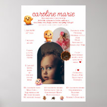 Baby Girl macht einen 1. Geburtstag Meilenstein