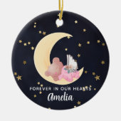 Baby Girl Memorial Forever in unserem Herzen Weihn Keramik Ornament (Vorne)