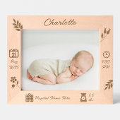 Baby Girl Memory Frame | Horizontal | DP7 Geätzte Rahmen