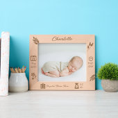 Baby Girl Memory Frame | Horizontal | DP7 Geätzte Rahmen