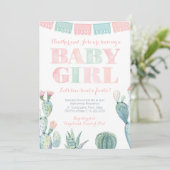 Baby Girl Mexican Taco Bout eine Fiesta Baby Dusch Einladung (Stehend Vorderseite)
