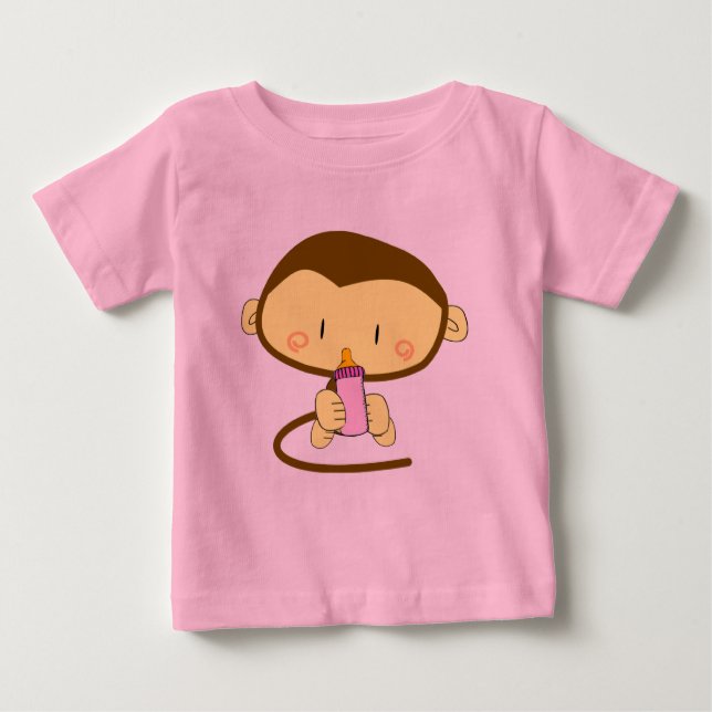 Baby Girl Monkey Baby T-shirt (Vorderseite)