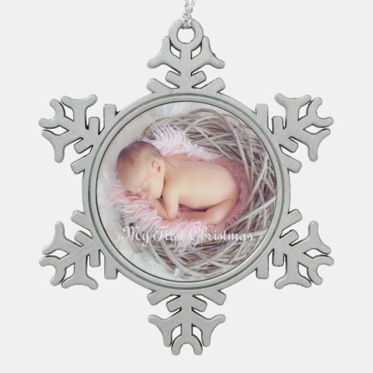 Baby Girl My First Christmas Ornament (Vorderseite)