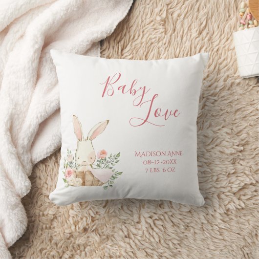 Baby Girl Name Script Baby Liebe Keepake Throw Pil Kissen (Decke)