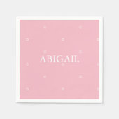 Baby Girl Namemony Zeremony Juden Hebrew Serviette (Vorderseite)