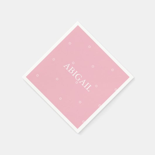 Baby Girl Namemony Zeremony Juden Hebrew Serviette (Ecke)