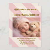 Baby Girl New Arrival Ankündigung (Vorne/Hinten)