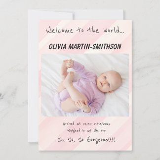 Baby Girl New Arrival Ankündigung
